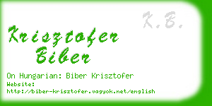 krisztofer biber business card